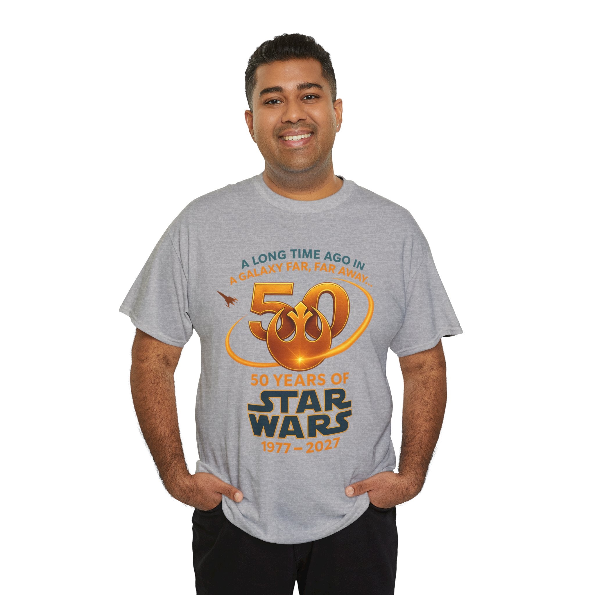 Star Wars 50th Anniversary Tee — "A Long Time Ago" 1977–2027 Commemorative Shirt