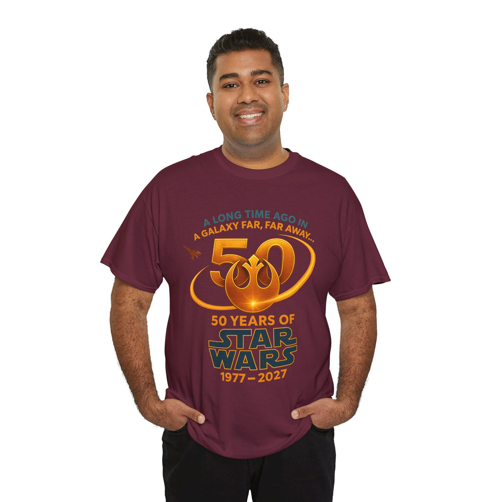 Star Wars 50th Anniversary Tee — "A Long Time Ago" 1977–2027 Commemorative Shirt