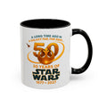 Star Wars 50th Anniversary Accent Coffee Mug — “A Long Time Ago in a Galaxy Far, Far Away” (1977–2027)