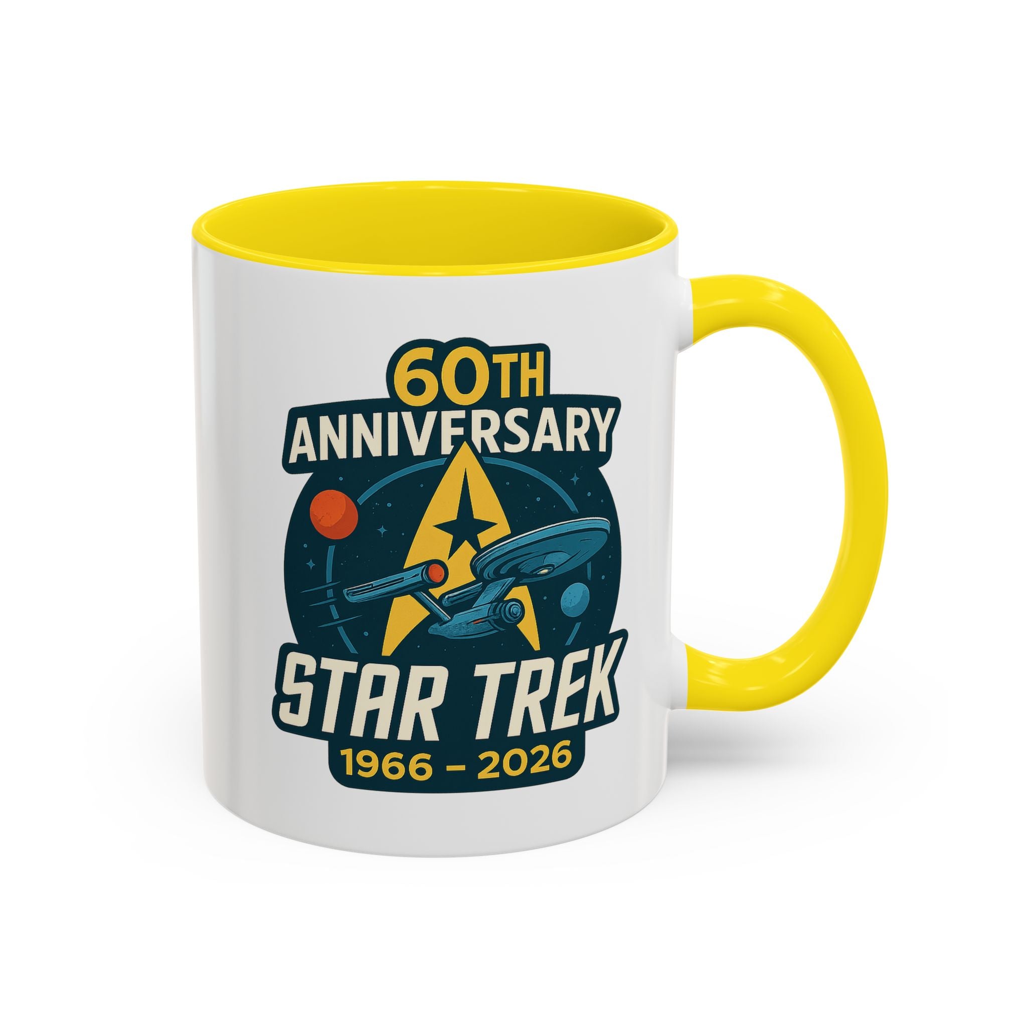 Coffee Mug - Retro Starship Anniversary Design