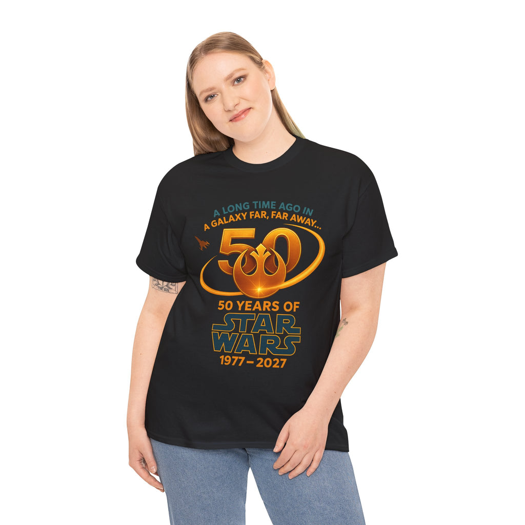 Star Wars 50th Anniversary Tee — "A Long Time Ago" 1977–2027 Commemorative Shirt