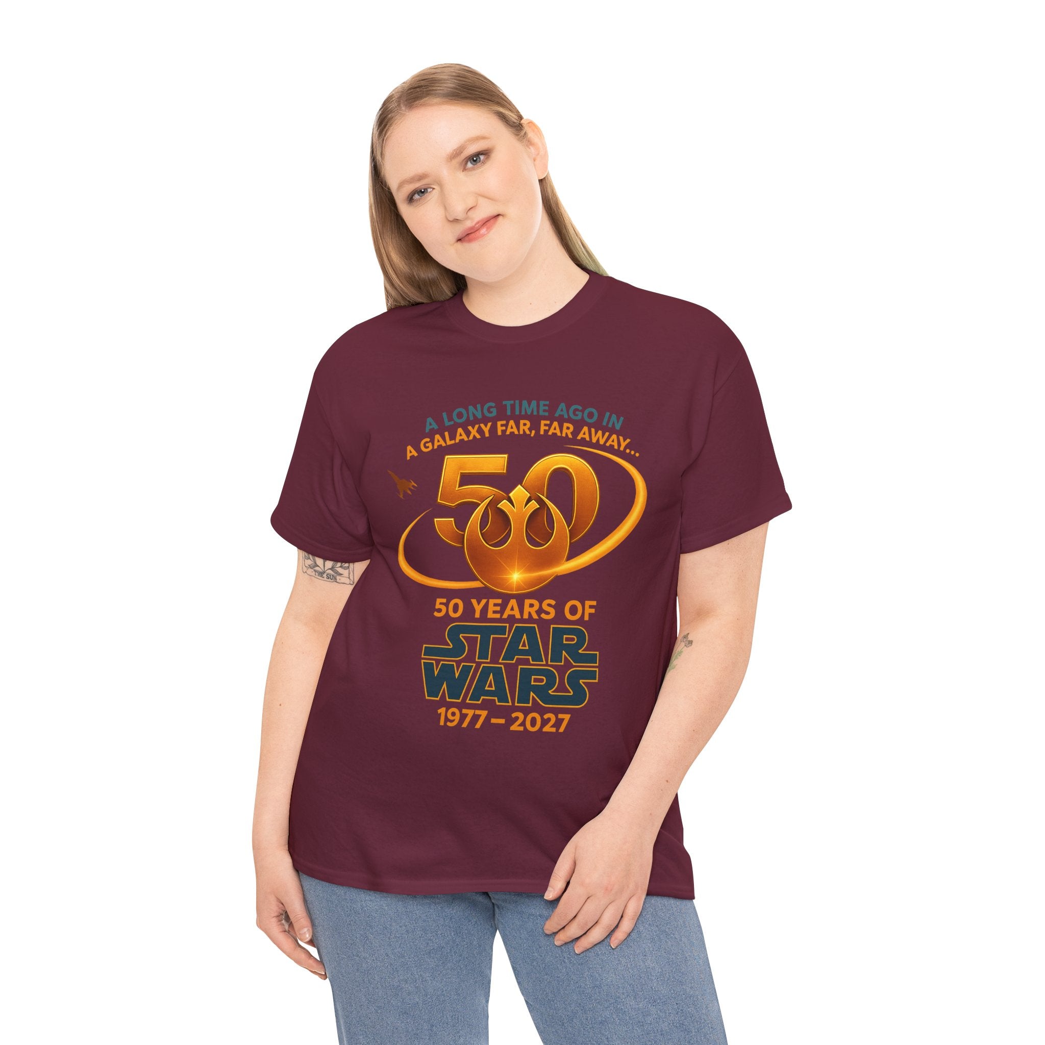 Star Wars 50th Anniversary Tee — "A Long Time Ago" 1977–2027 Commemorative Shirt