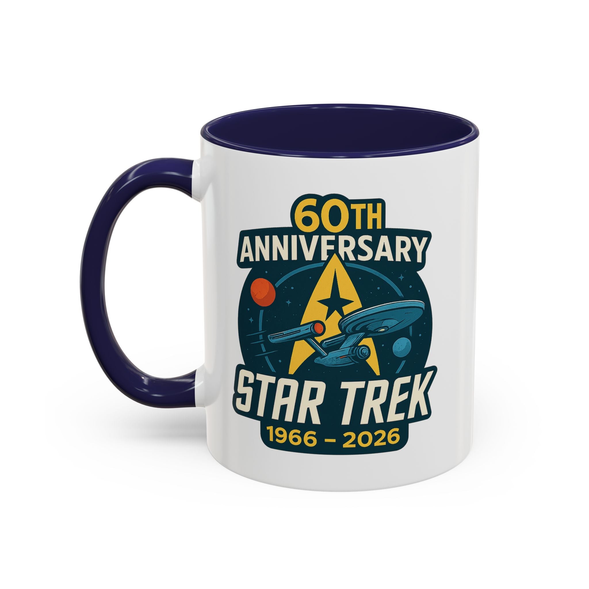 Coffee Mug - Retro Starship Anniversary Design