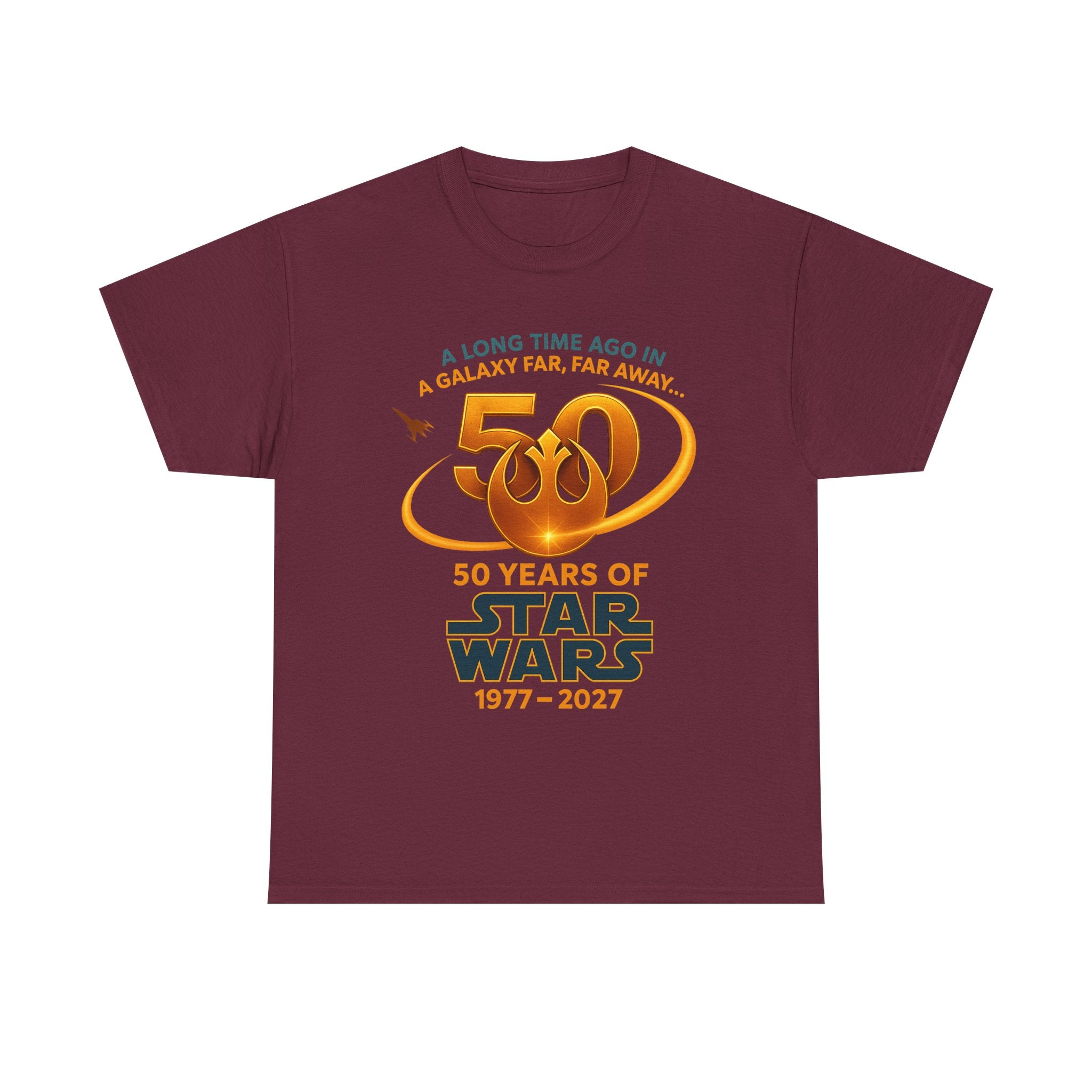 Star Wars 50th Anniversary Tee — "A Long Time Ago" 1977–2027 Commemorative Shirt