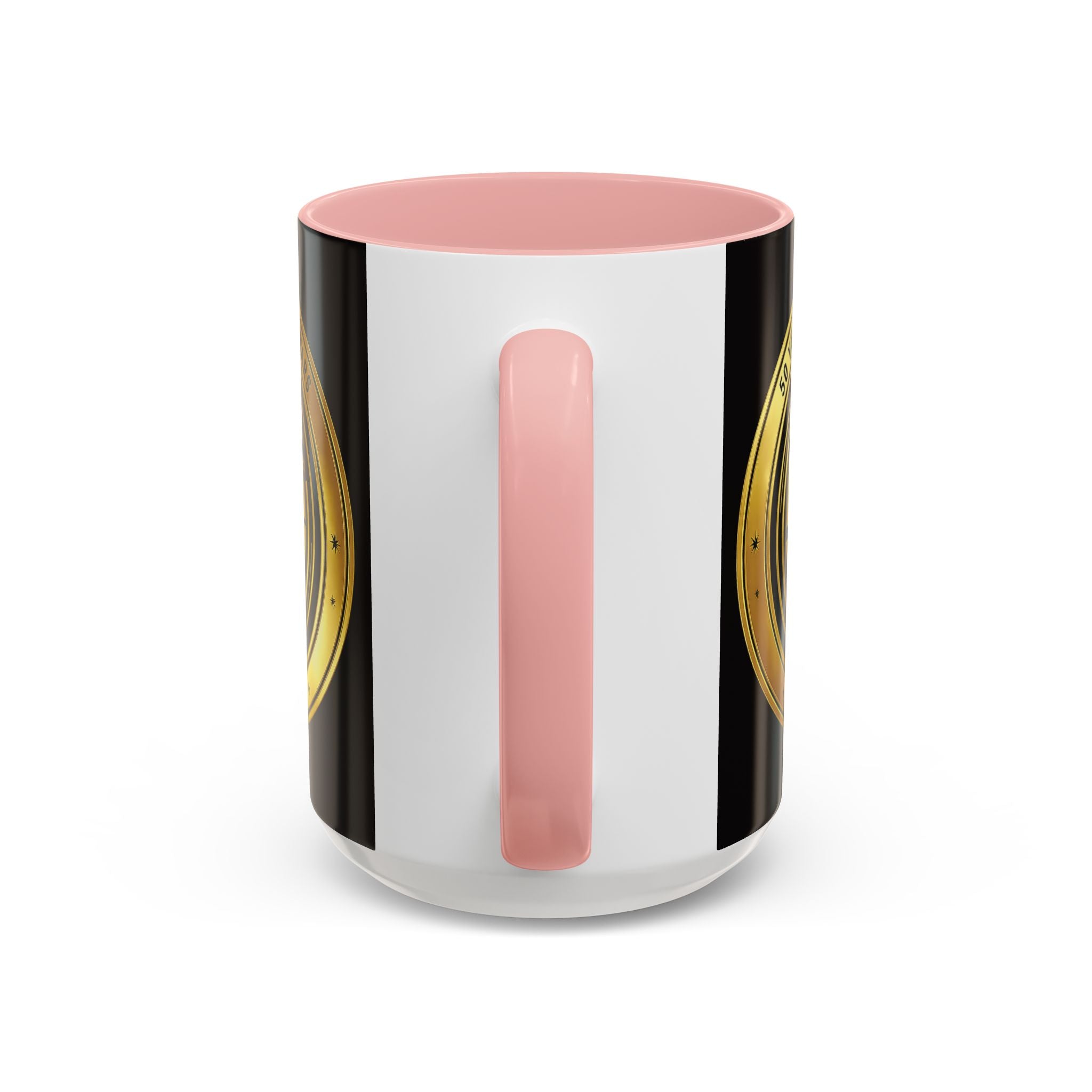 50th Anniversary Star Wars Coffee Mug — 1977–2021 Gold Emblem Accent Mug (11/15 oz)