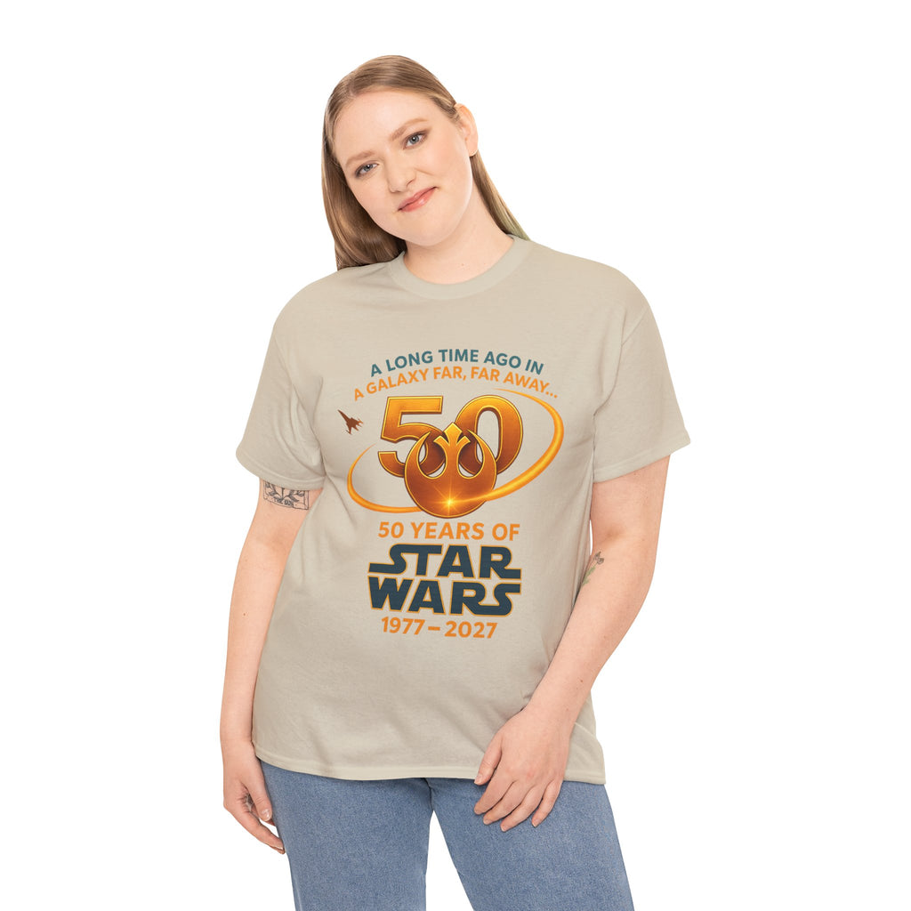 Star Wars 50th Anniversary Tee — "A Long Time Ago" 1977–2027 Commemorative Shirt