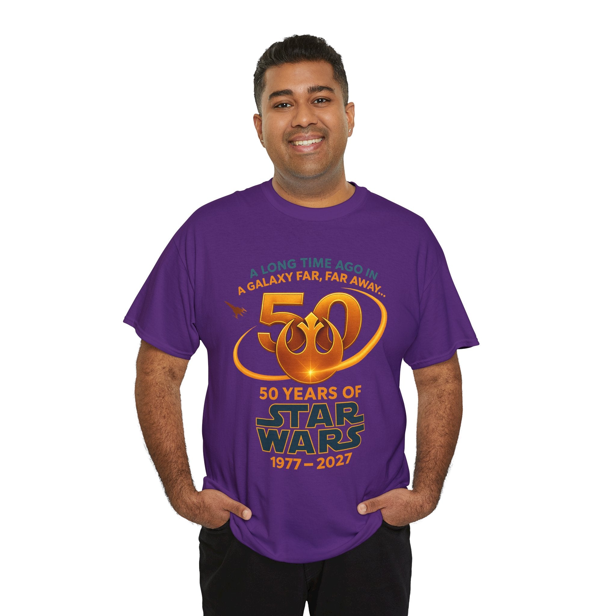 Star Wars 50th Anniversary Tee — "A Long Time Ago" 1977–2027 Commemorative Shirt