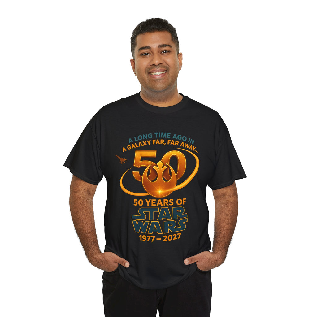 Star Wars 50th Anniversary Tee — "A Long Time Ago" 1977–2027 Commemorative Shirt