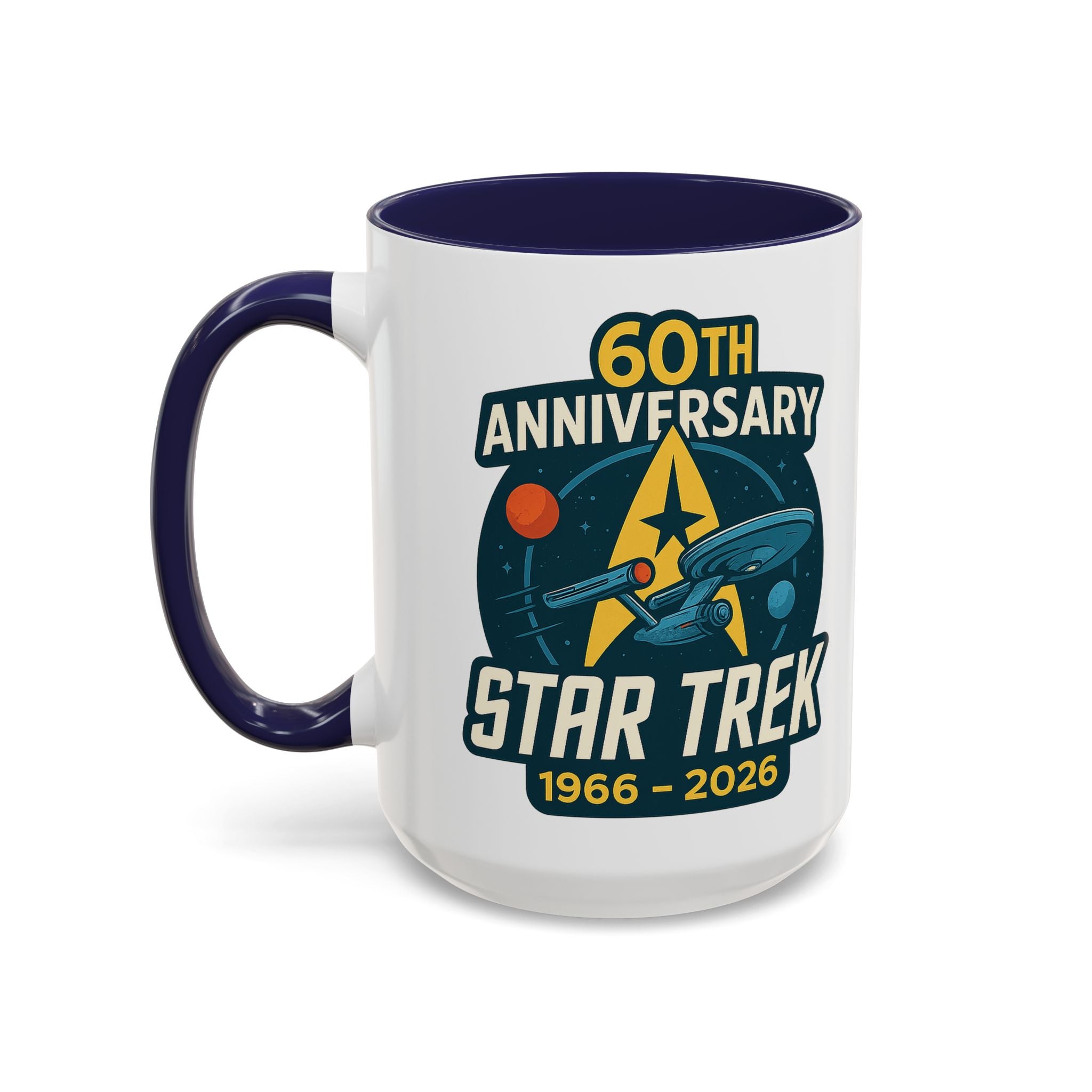 Coffee Mug - Retro Starship Anniversary Design