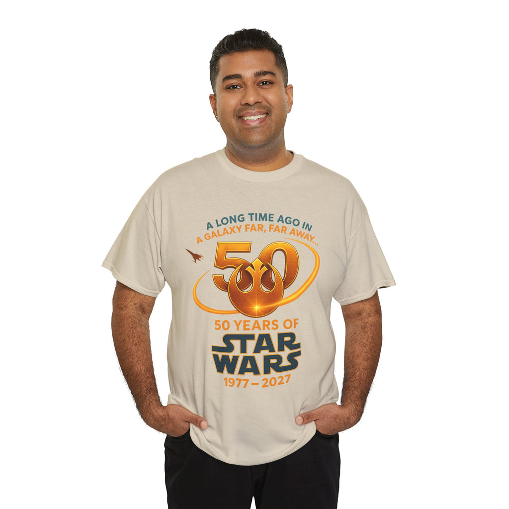 Star Wars 50th Anniversary Tee — "A Long Time Ago" 1977–2027 Commemorative Shirt