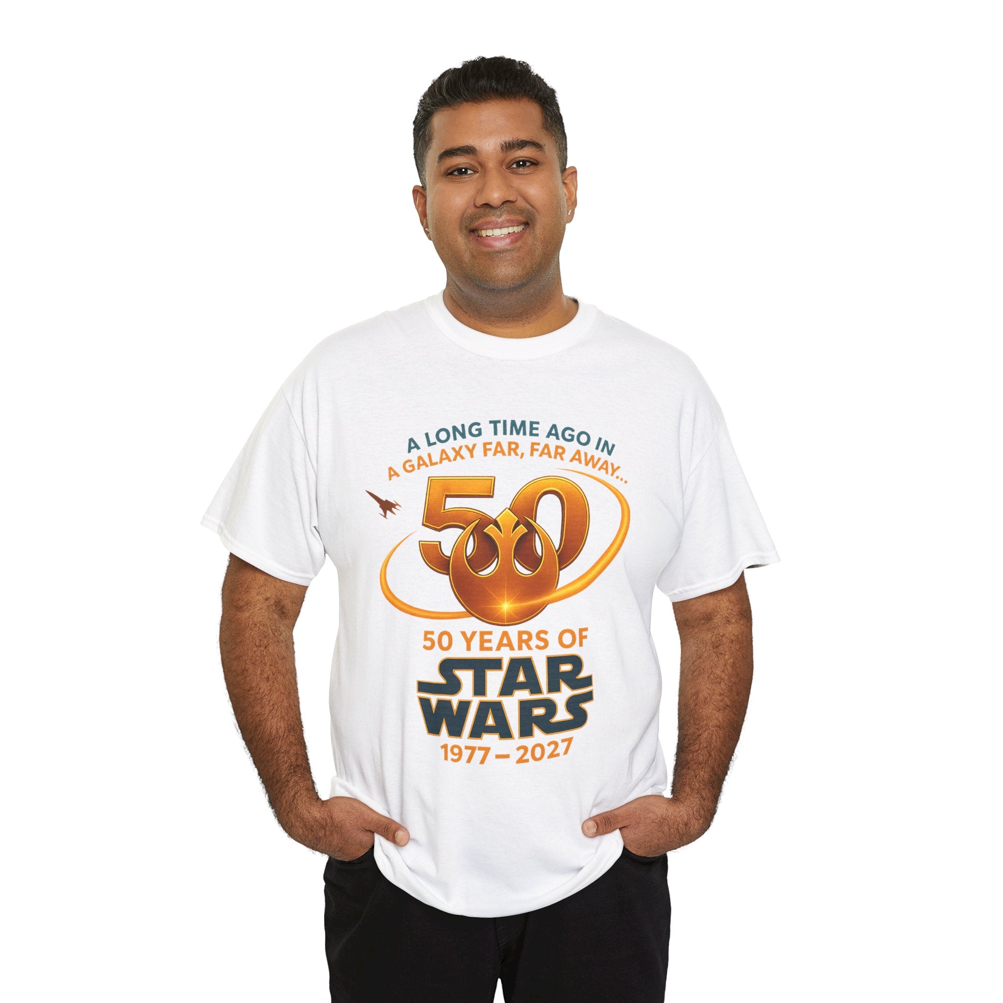 Star Wars 50th Anniversary Tee — "A Long Time Ago" 1977–2027 Commemorative Shirt