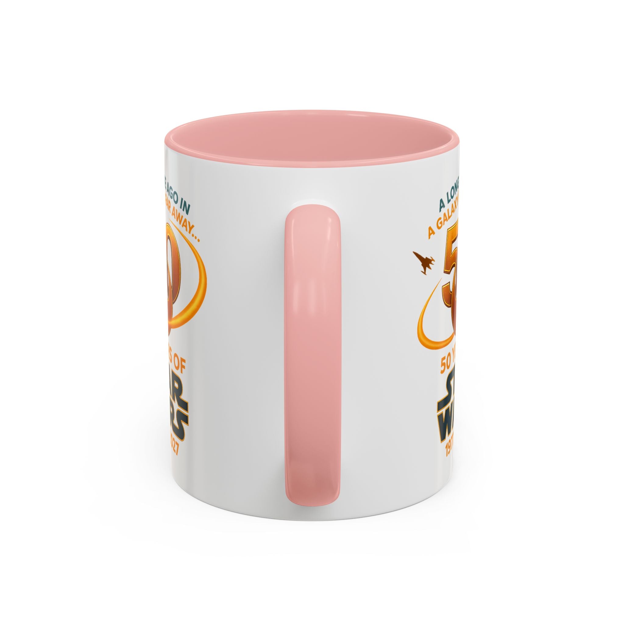 Star Wars 50th Anniversary Accent Coffee Mug — “A Long Time Ago in a Galaxy Far, Far Away” (1977–2027)